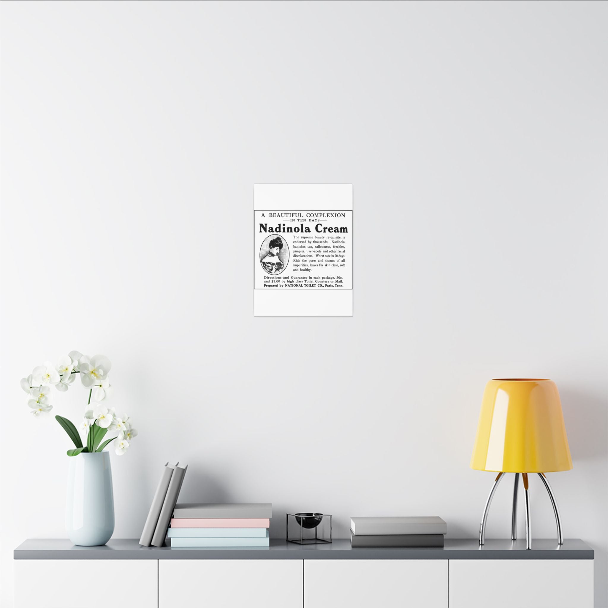 Nadinola Cream — Vintage NC Newspaper Ad Canvas Print
