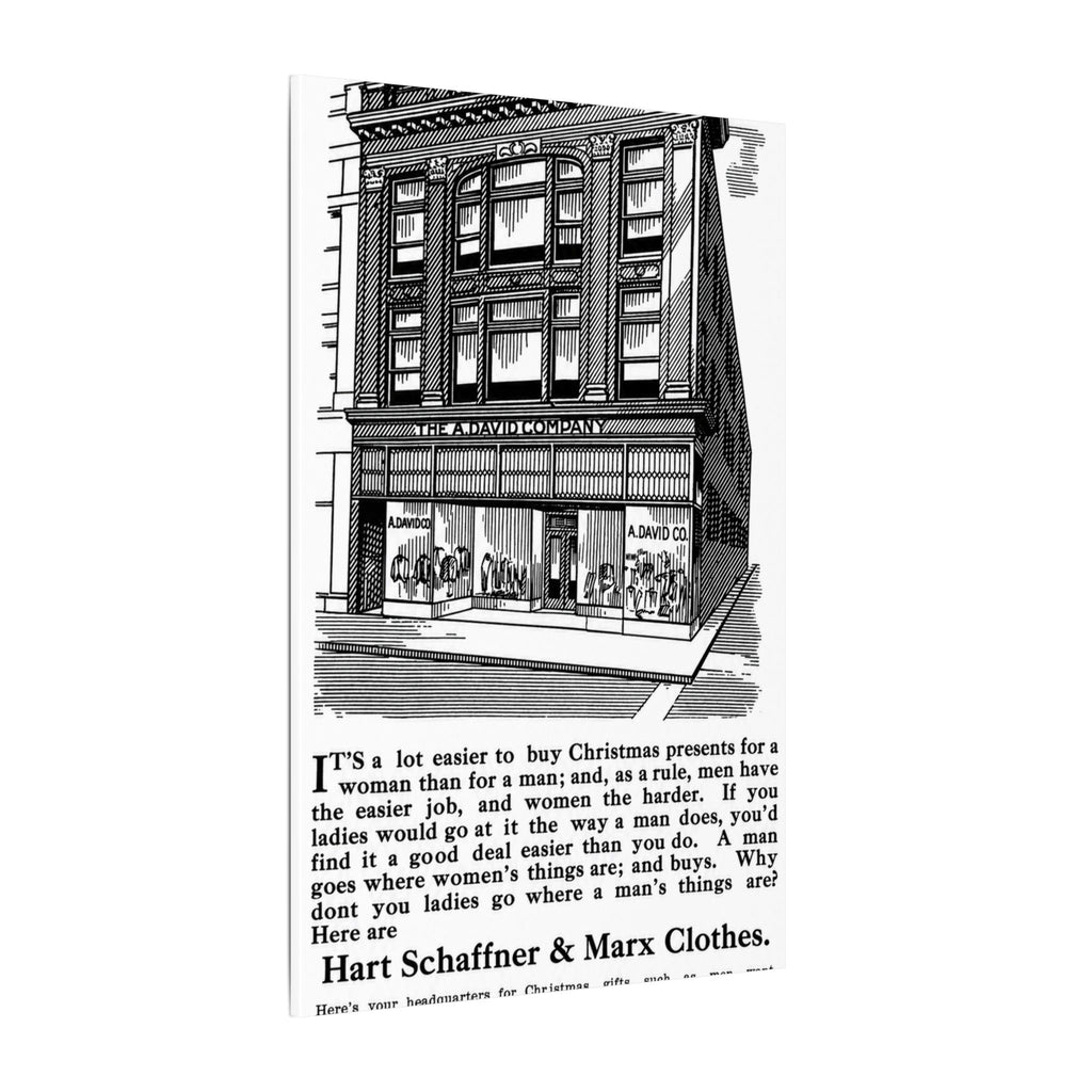 A. David & Co. — Vintage NC Newspaper Ad Canvas Print