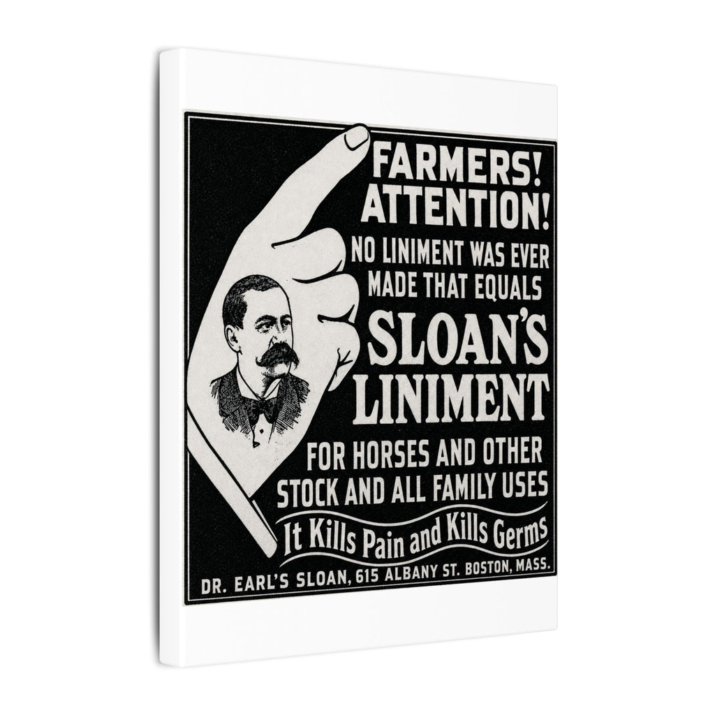 Dr. Sloan's Liniment — Vintage NC Newspaper Ad Canvas Print