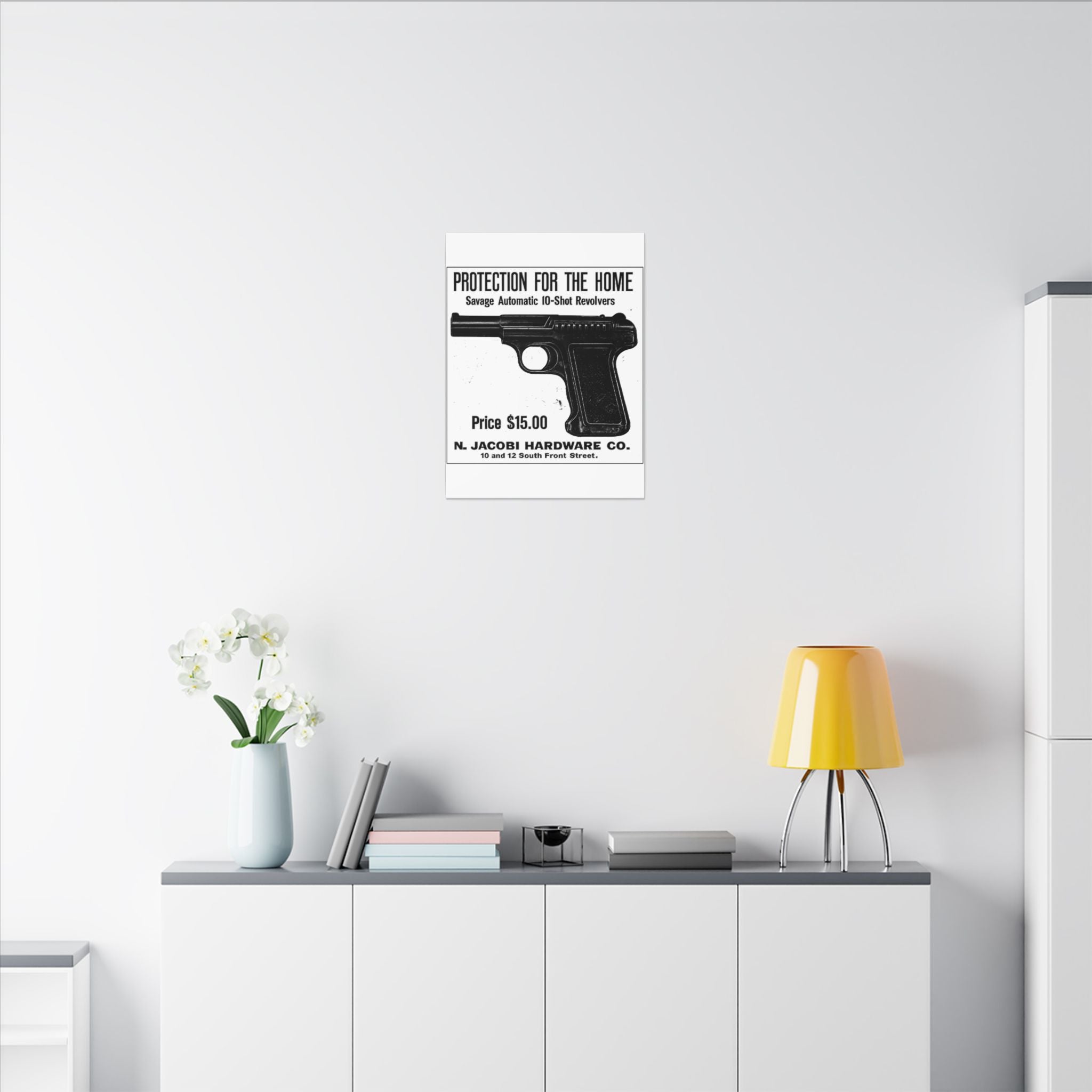 Savage Pistol — Vintage NC Newspaper Ad Canvas Print