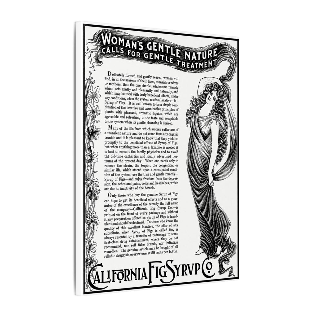 California Fig Syrup — Vintage NC Newspaper Ad Canvas Print