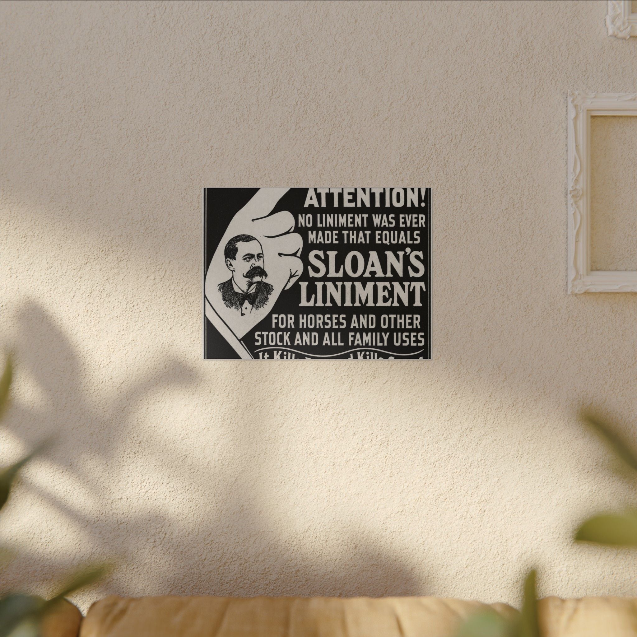 Dr. Sloan's Liniment — Vintage NC Newspaper Ad Canvas Print