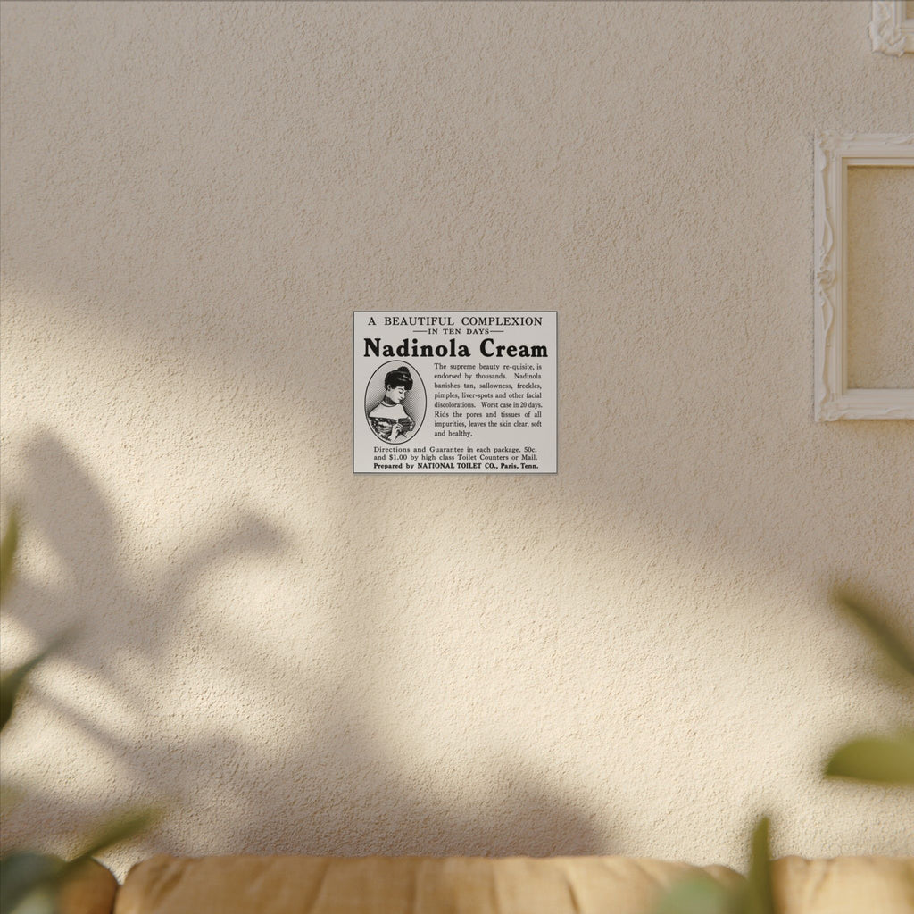 Nadinola Cream — Vintage NC Newspaper Ad Canvas Print