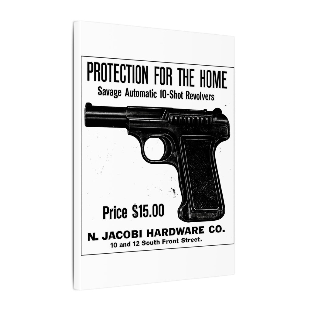 Savage Pistol — Vintage NC Newspaper Ad Canvas Print