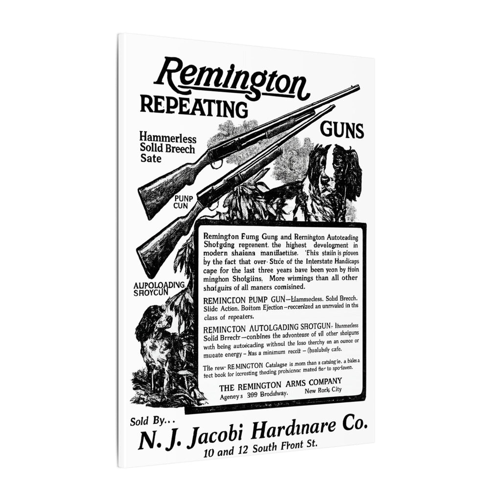 Remington Firearms — Vintage NC Newspaper Ad Canvas Print