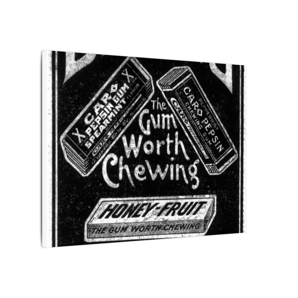 Saml Bear & Sons Big Hits Gum — Vintage NC Newspaper Ad Canvas Print
