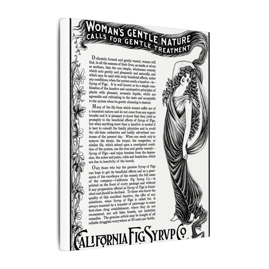California Fig Syrup — Vintage NC Newspaper Ad Canvas Print