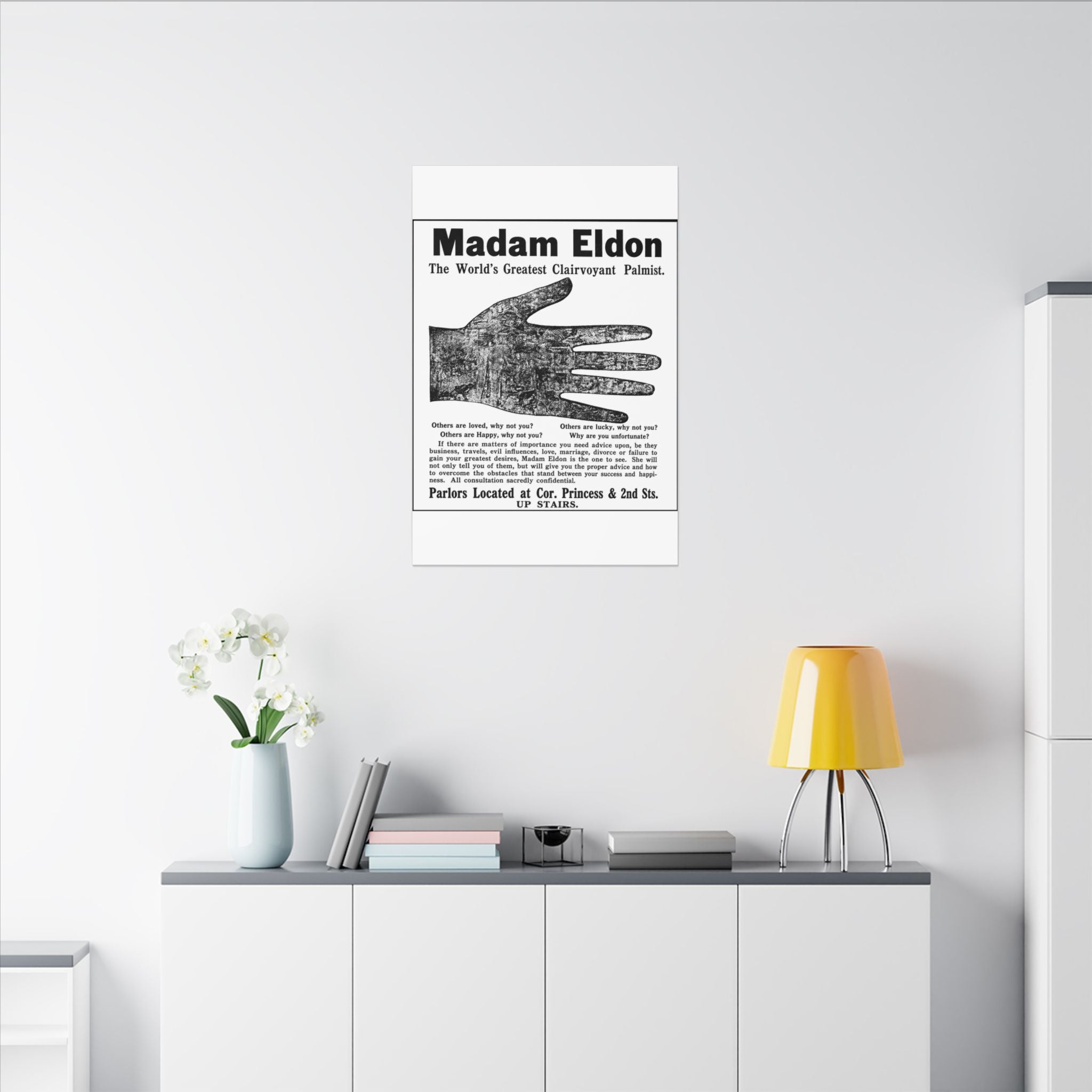 Madam Eldon Clairvoyant — Vintage NC Newspaper Ad Canvas Print