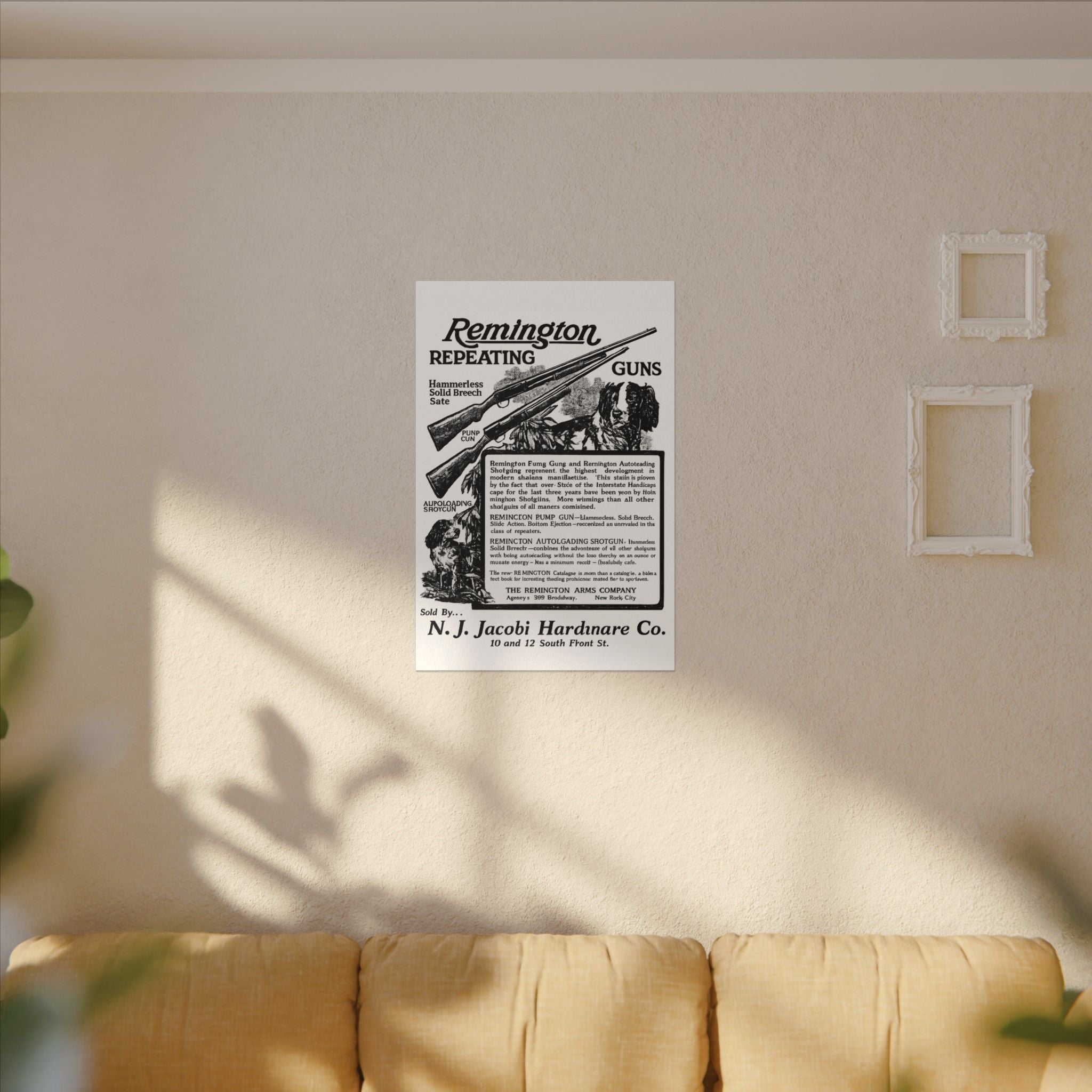 Remington Firearms — Vintage NC Newspaper Ad Canvas Print