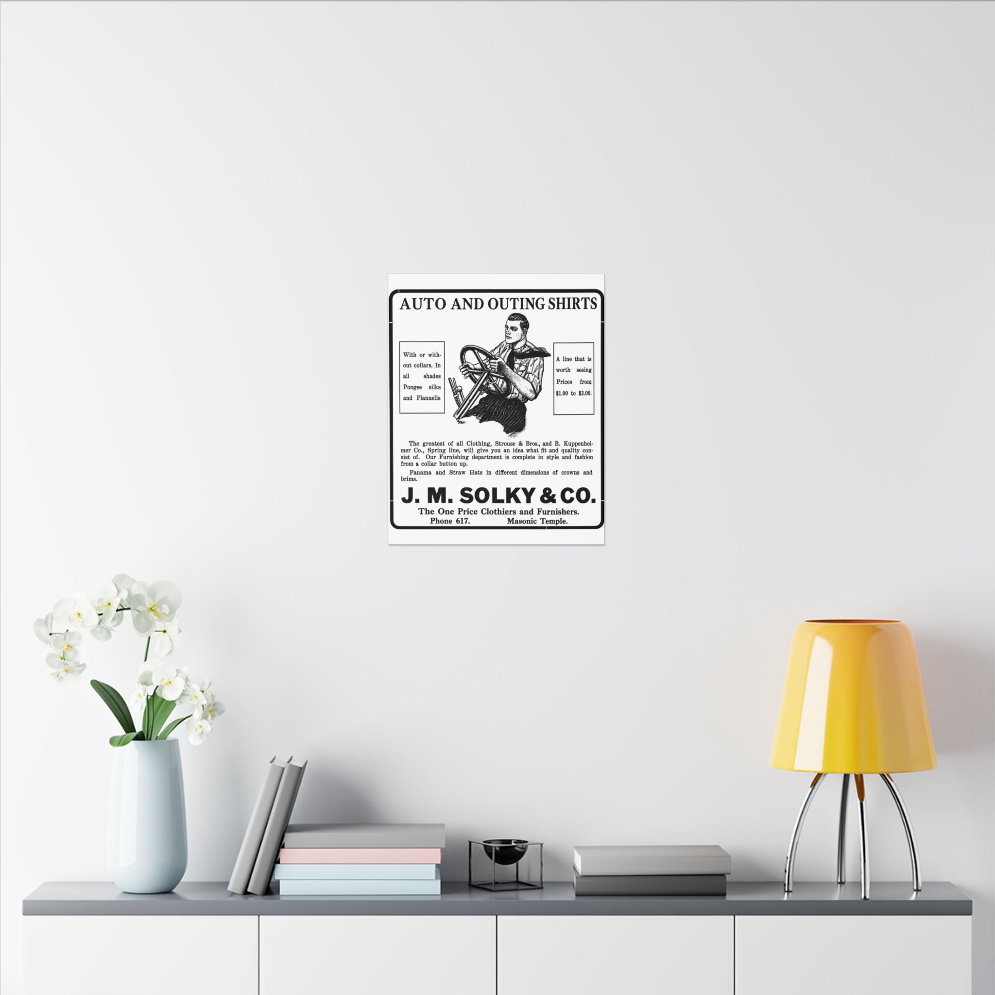 J.M. Solky & Co. — Vintage NC Newspaper Ad Canvas Print