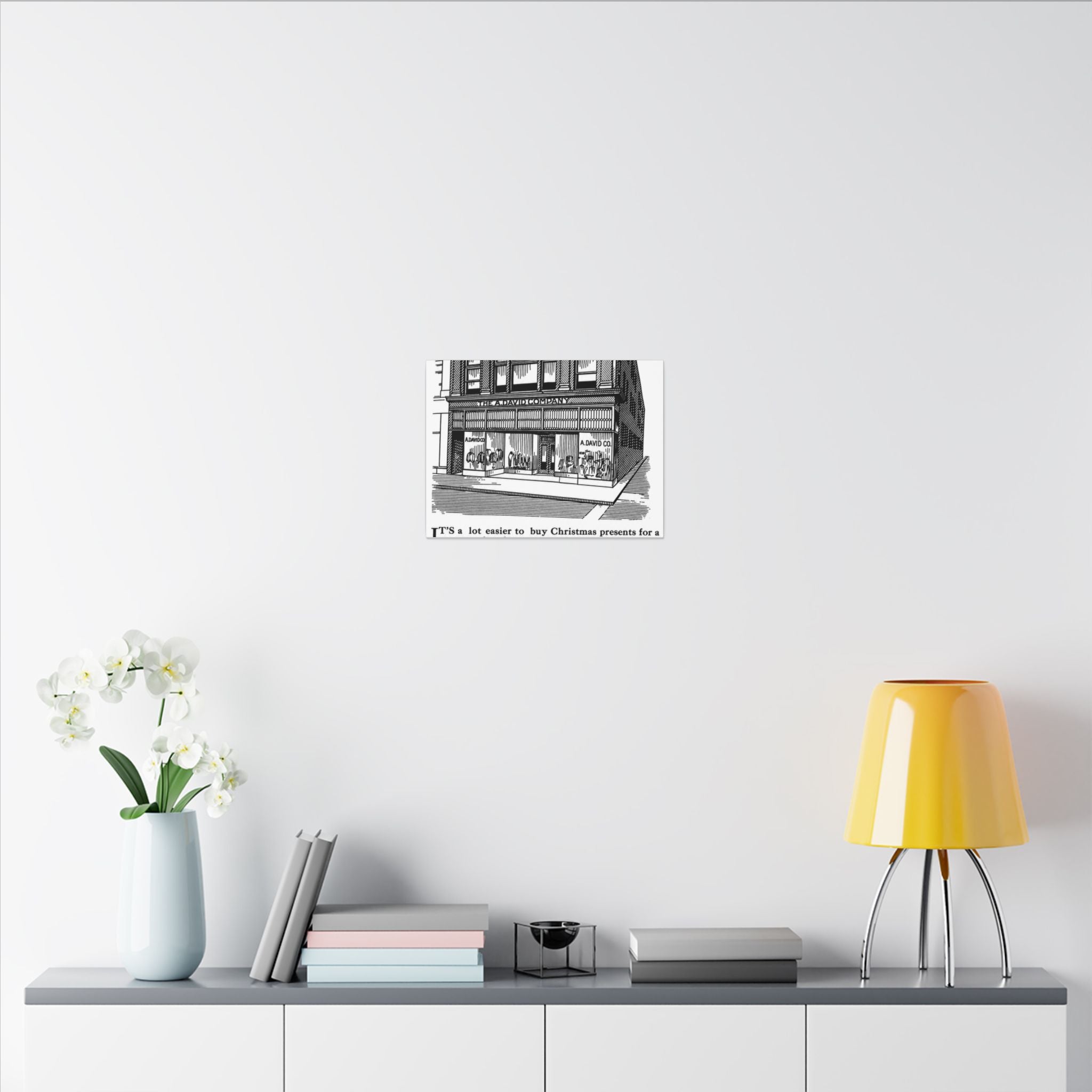 A. David & Co. — Vintage NC Newspaper Ad Canvas Print