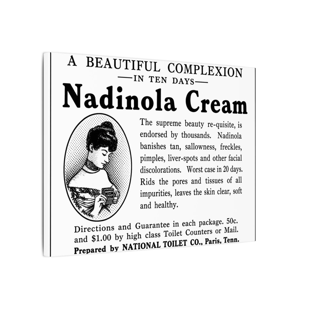Nadinola Cream — Vintage NC Newspaper Ad Canvas Print