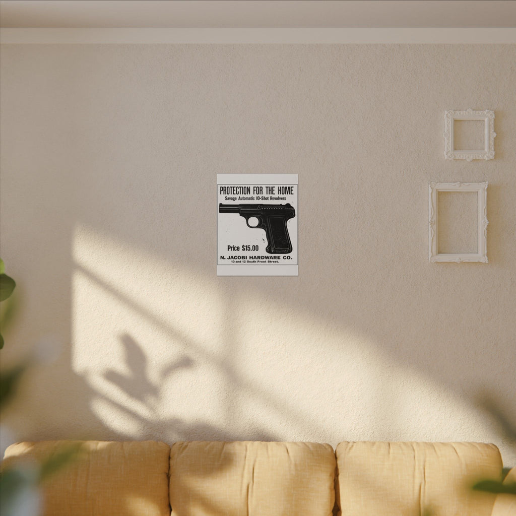 Savage Pistol — Vintage NC Newspaper Ad Canvas Print