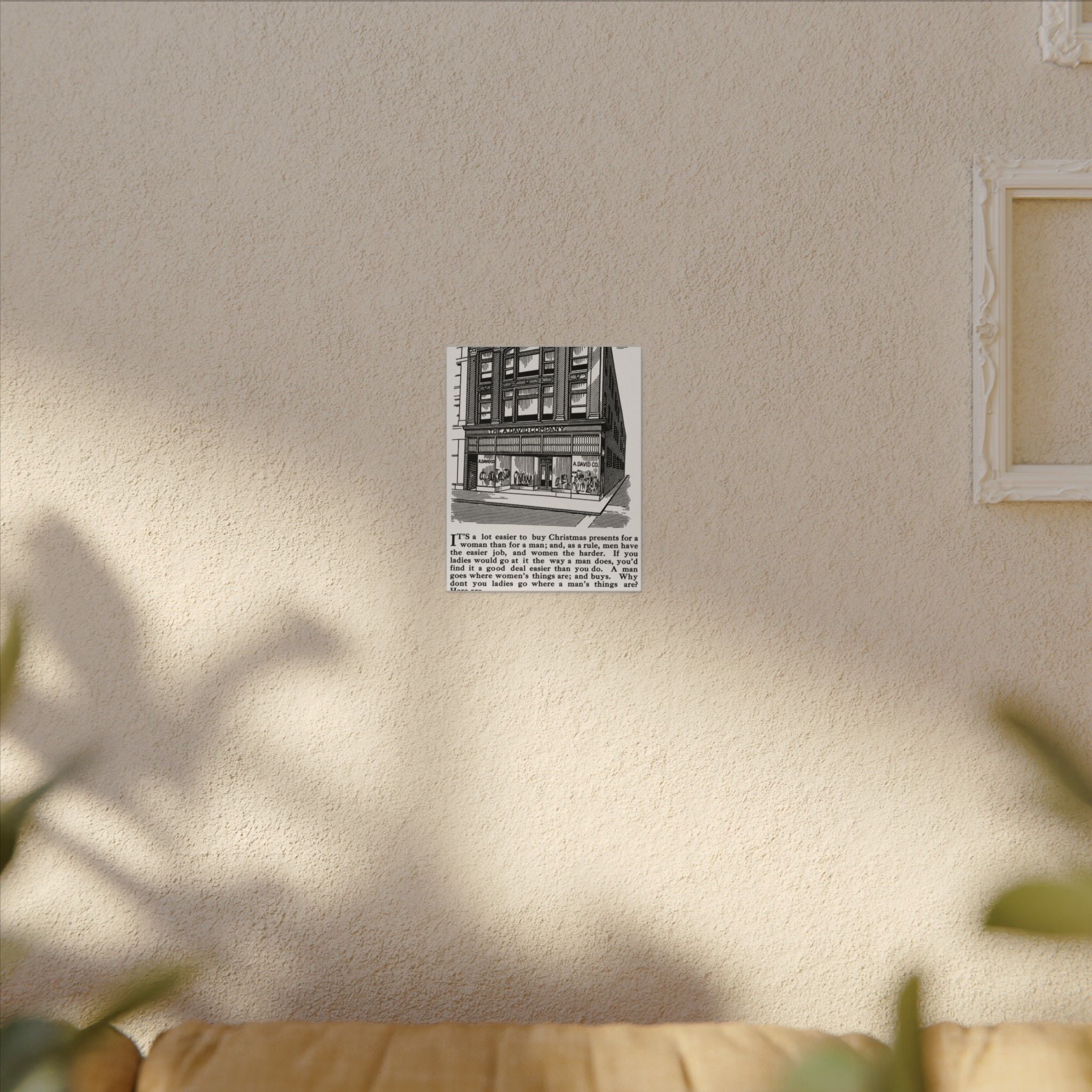 A. David & Co. — Vintage NC Newspaper Ad Canvas Print