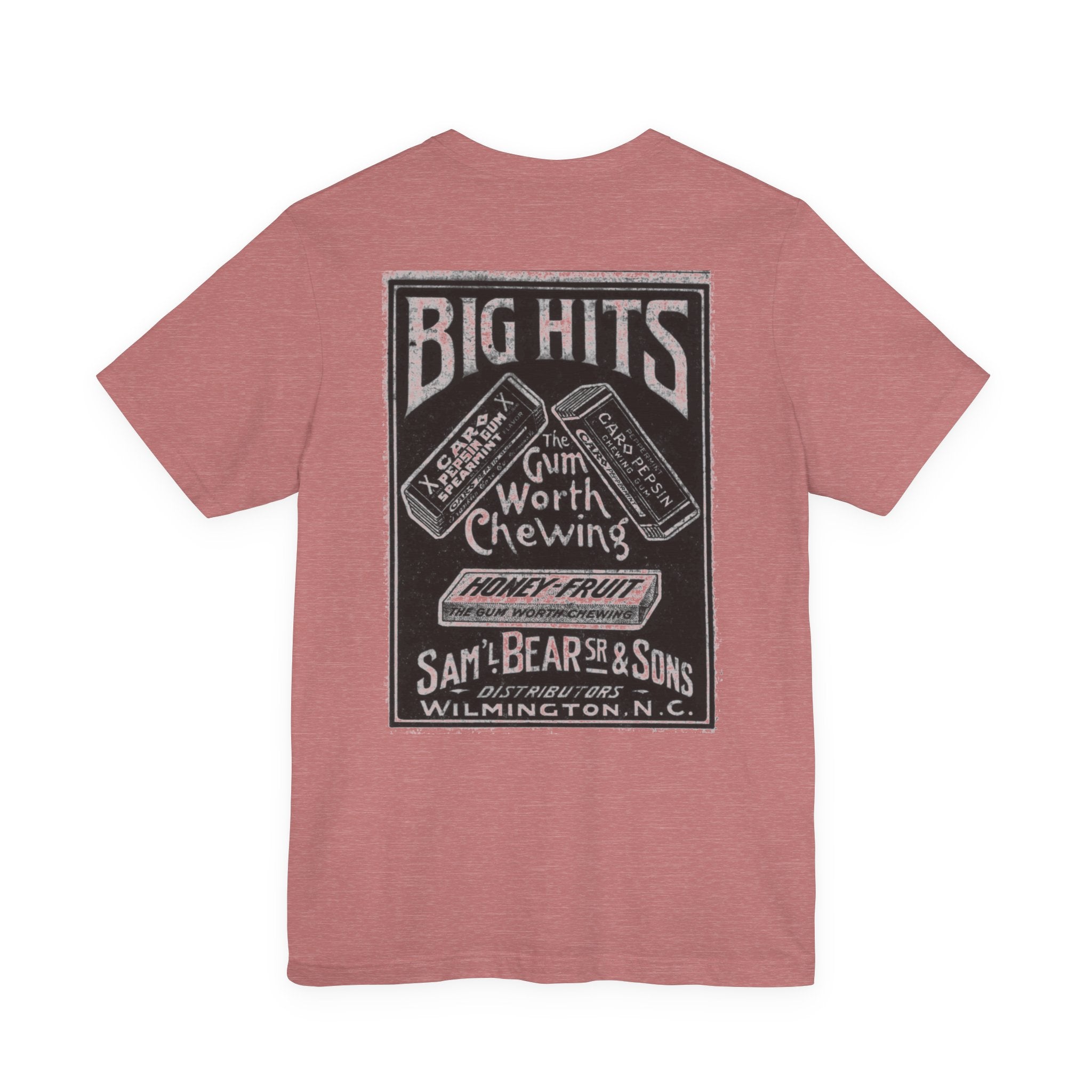 Saml Bear & Sons Big Hits Gum — Vintage NC Newspaper Ad T-Shirt