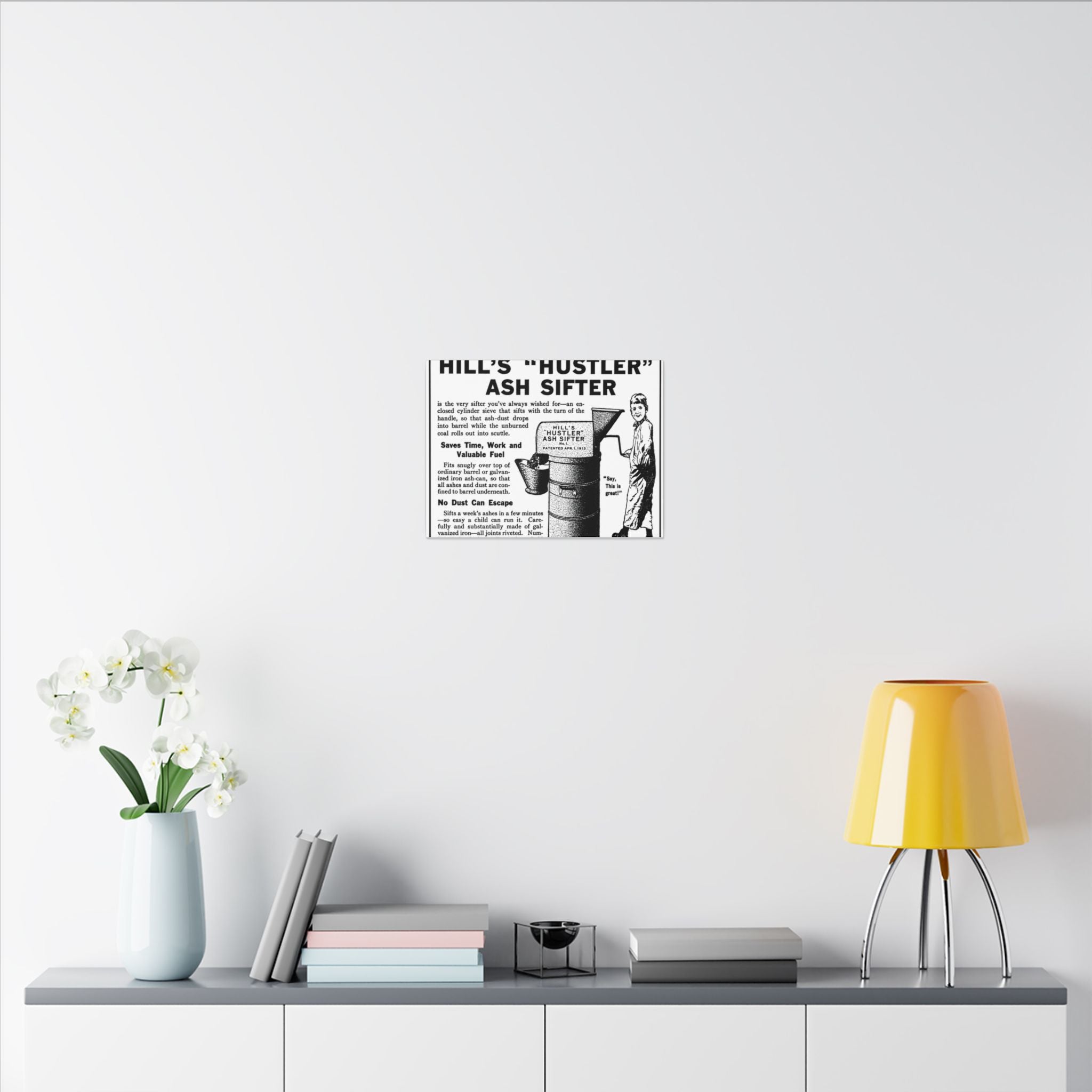 N. Jacobi Hardware - Hill's Ash Sifter — Vintage NC Newspaper Ad Canvas Print
