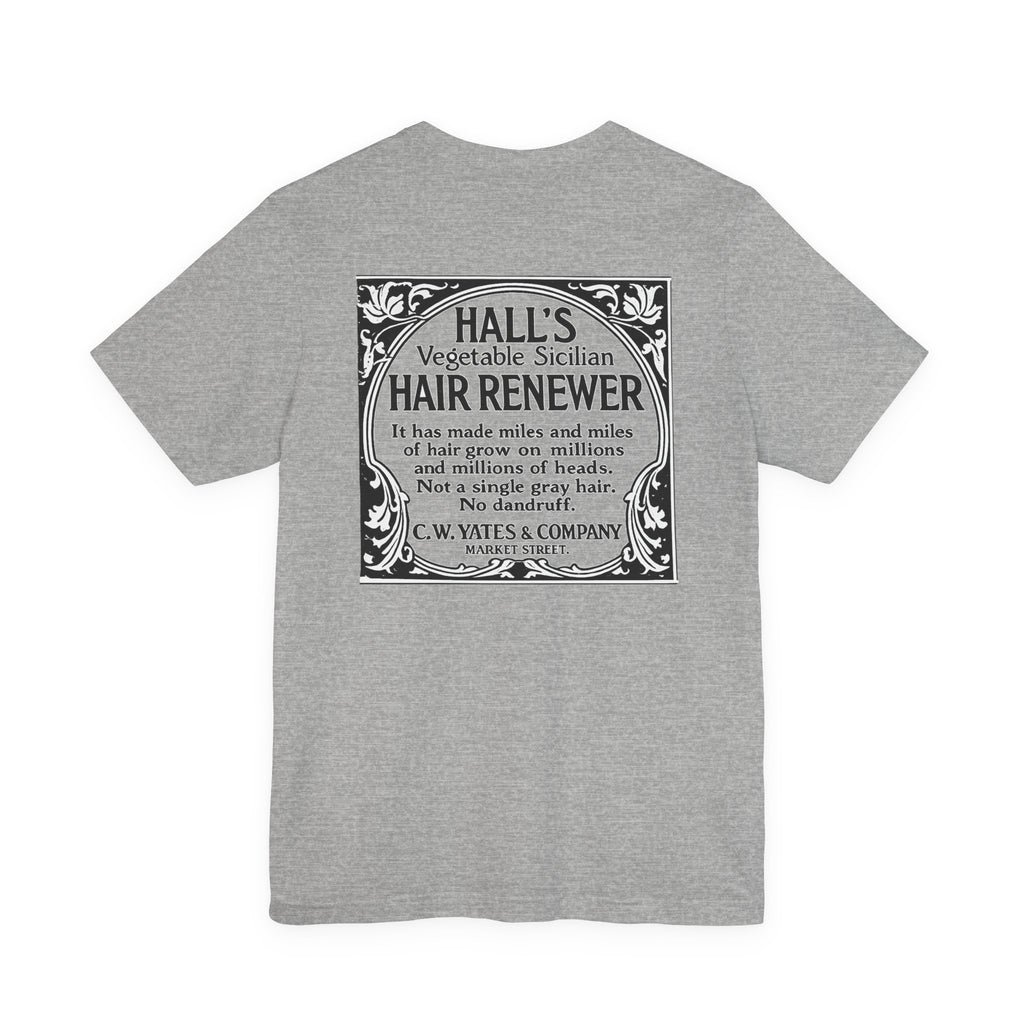 Hall's Hair Renewer — Vintage NC Newspaper Ad T-Shirt