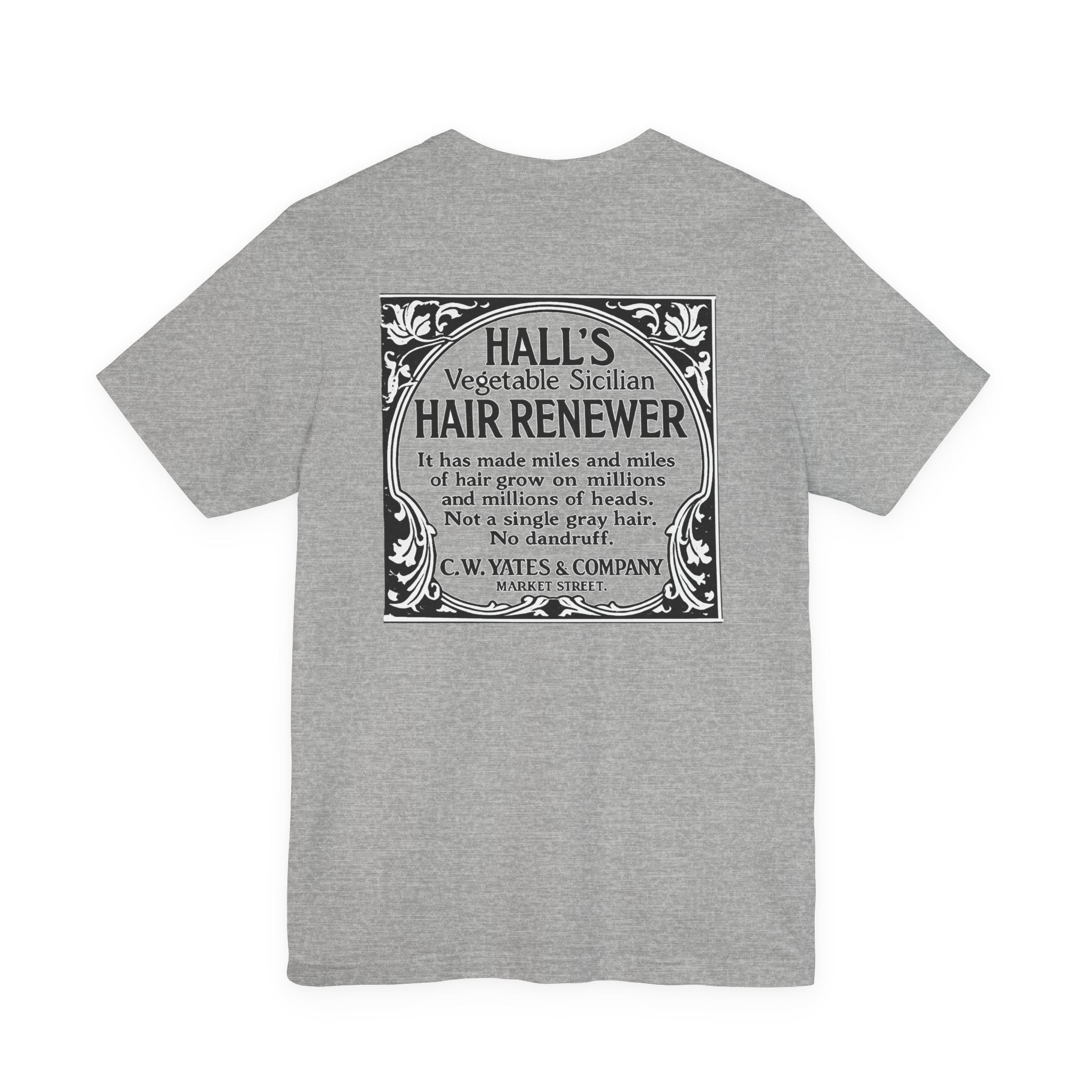 Hall's Hair Renewer — Vintage NC Newspaper Ad T-Shirt