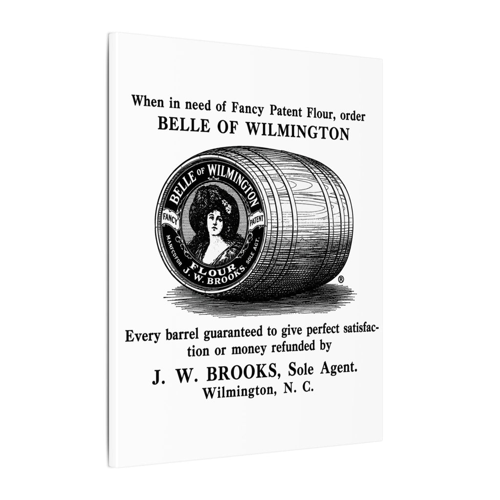 Belle of Wilmington Flour — Vintage NC Newspaper Ad Canvas Print