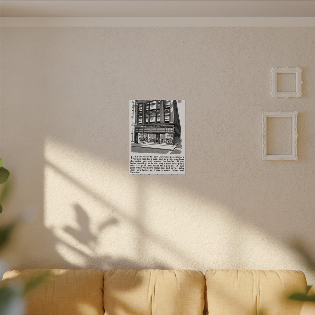 A. David & Co. — Vintage NC Newspaper Ad Canvas Print