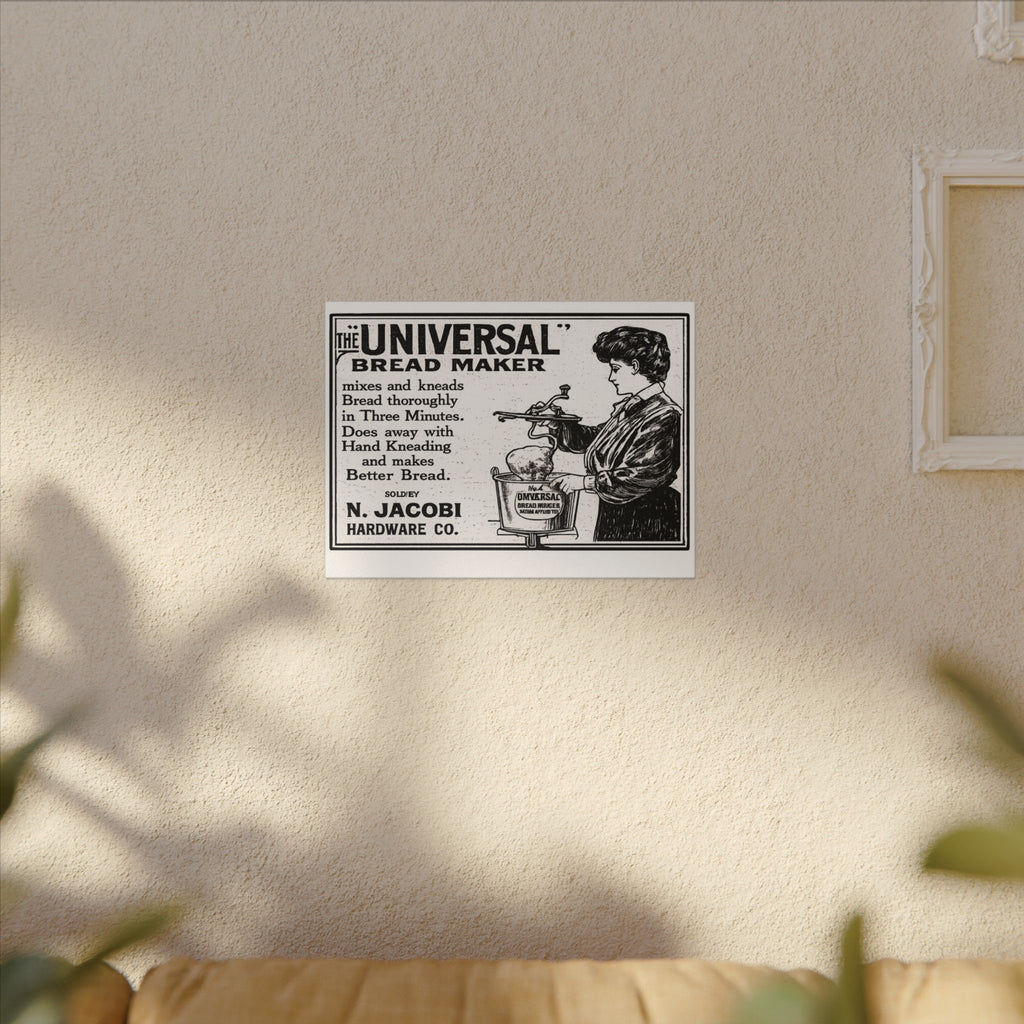 The Universal Bread Maker - Vintage NC Newspaper Ad Canvas Print