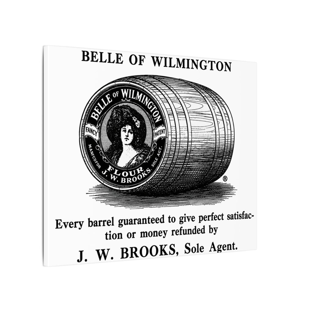 Belle of Wilmington Flour — Vintage NC Newspaper Ad Canvas Print