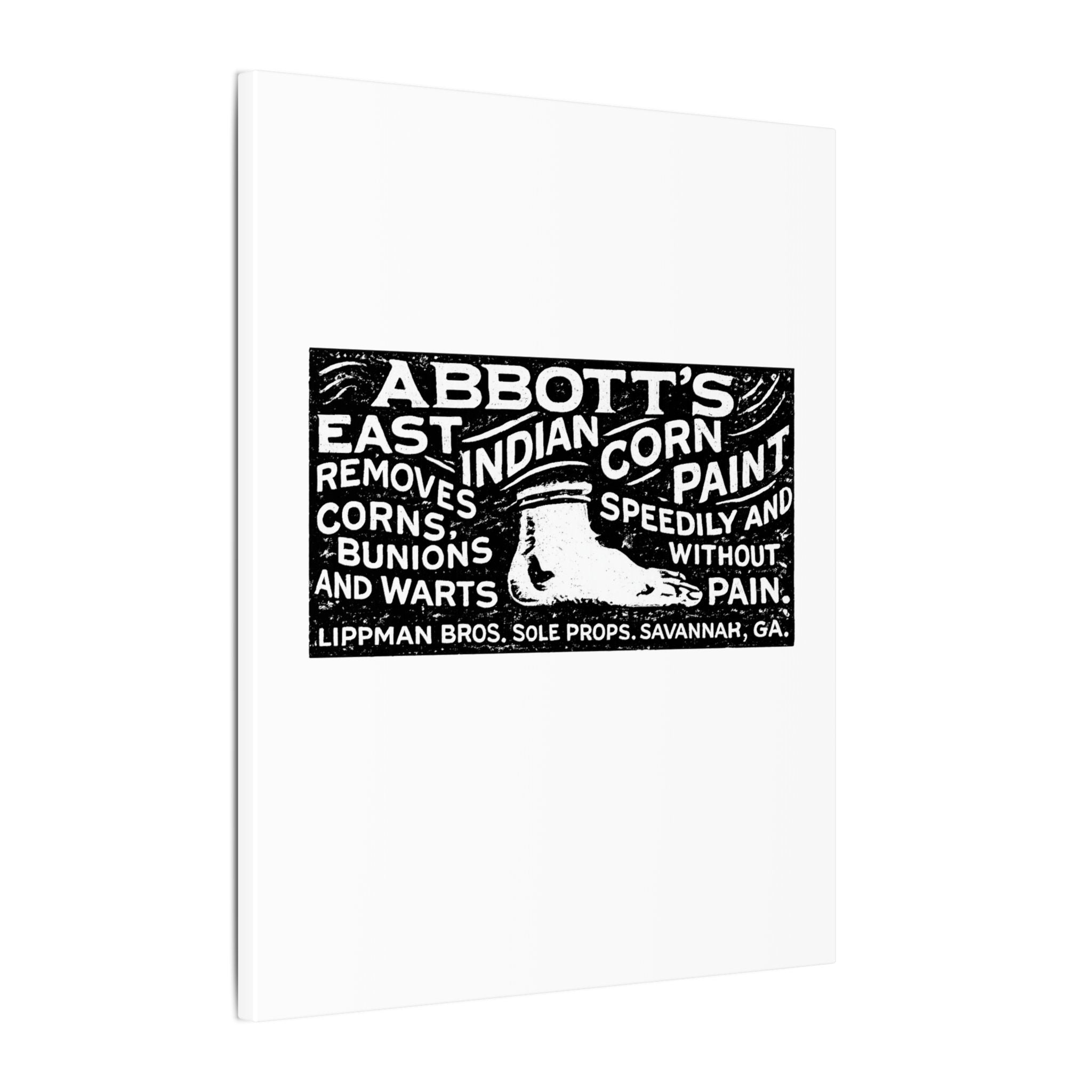 Abbott's East Indian Corn Paint — Vintage NC Newspaper Ad Canvas Print