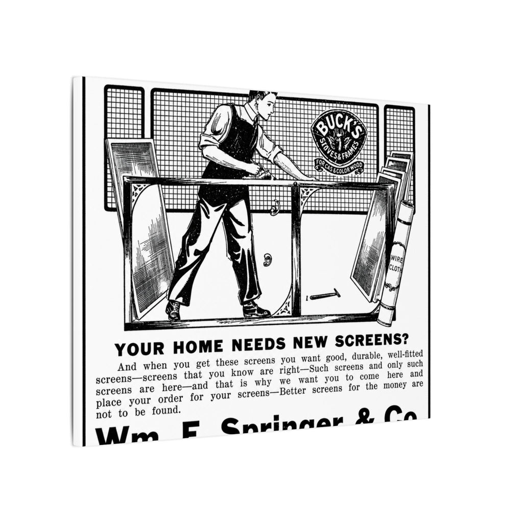 Wm. E. Springer & Co. — Vintage NC Newspaper Ad Canvas Print