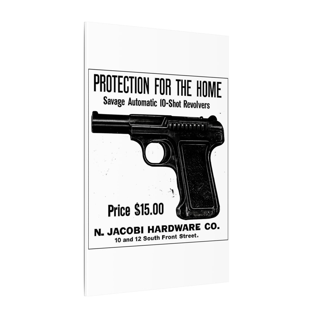 Savage Pistol — Vintage NC Newspaper Ad Canvas Print