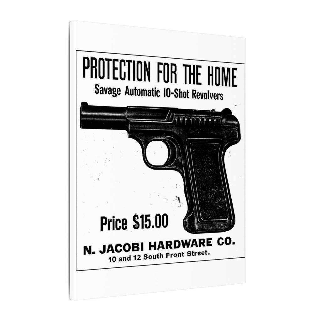 Savage Pistol — Vintage NC Newspaper Ad Canvas Print