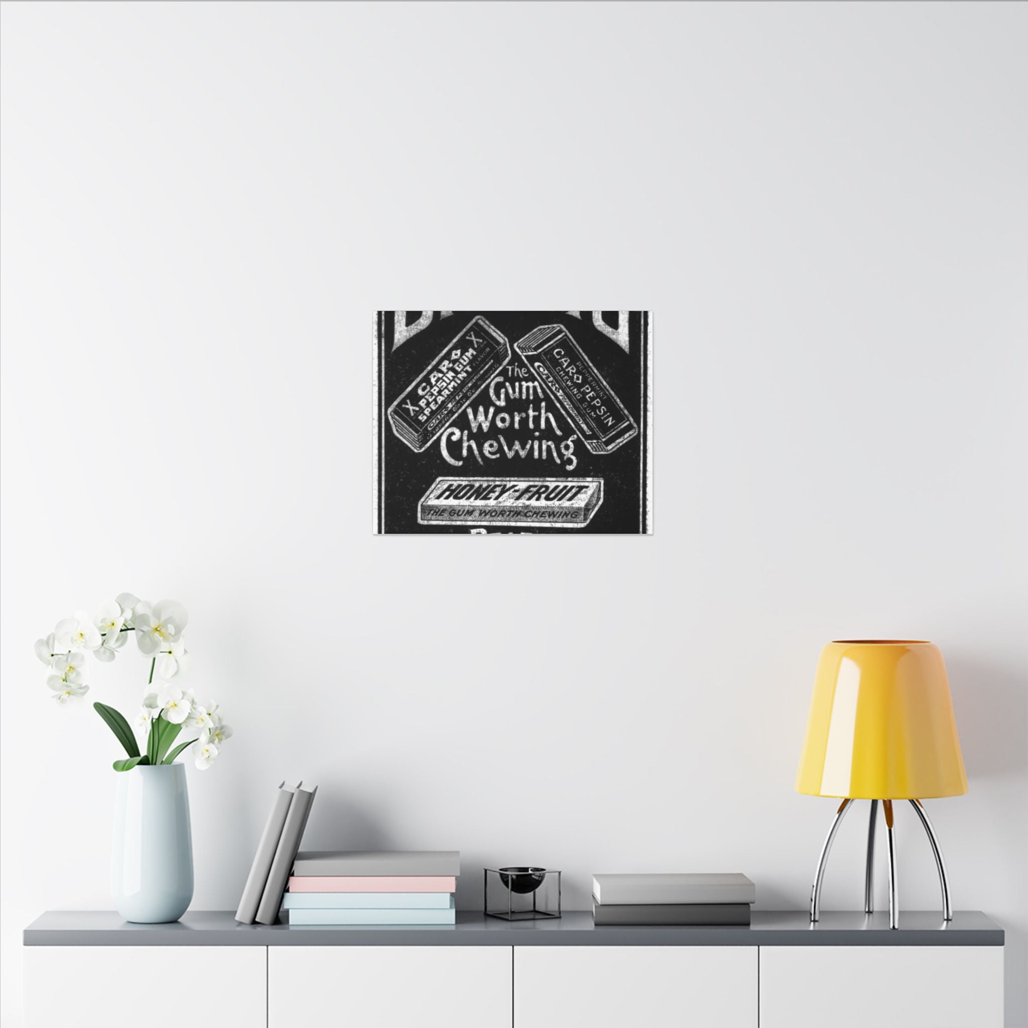 Saml Bear & Sons Big Hits Gum — Vintage NC Newspaper Ad Canvas Print