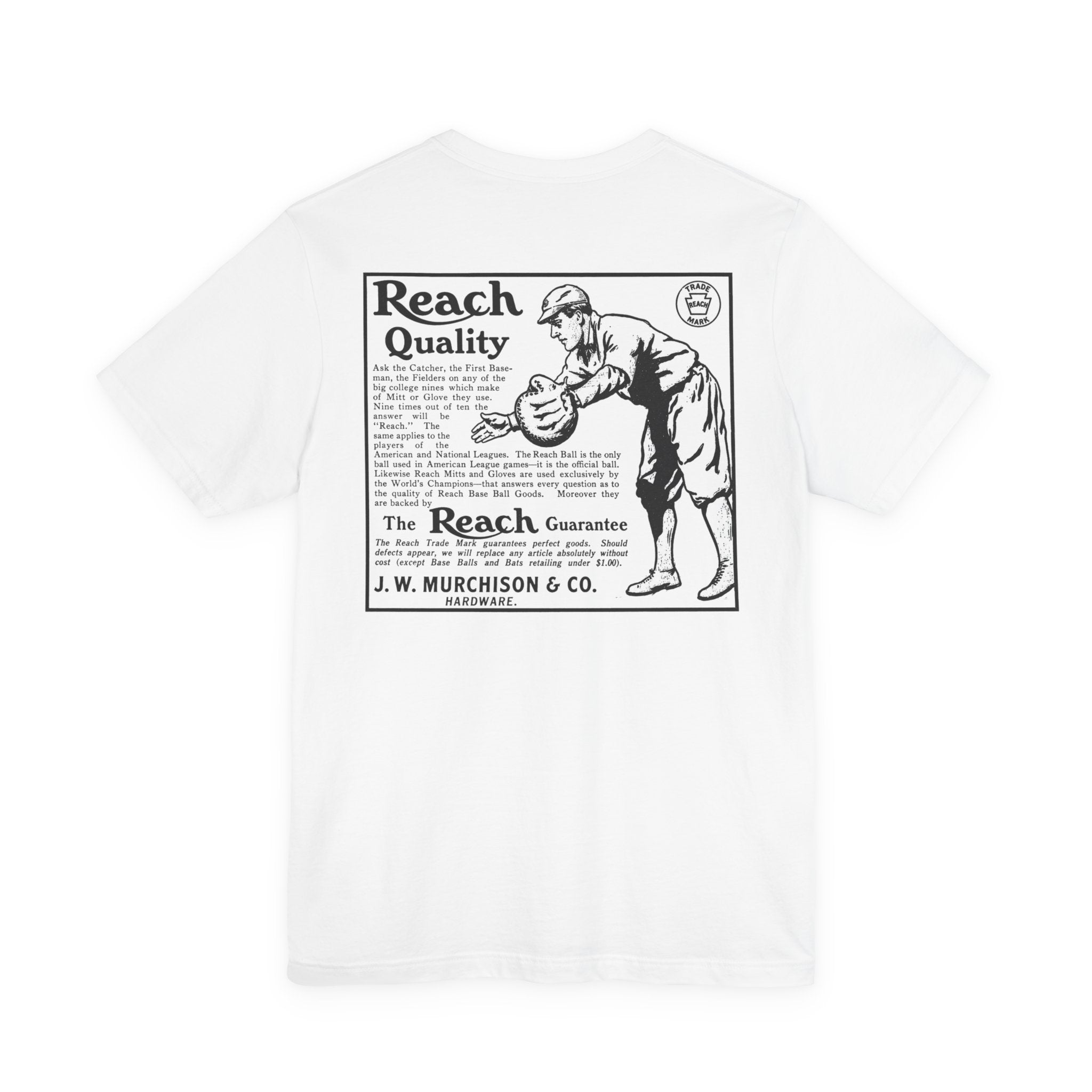 Reach Baseball Equipment — Vintage NC Newspaper Ad T-Shirt