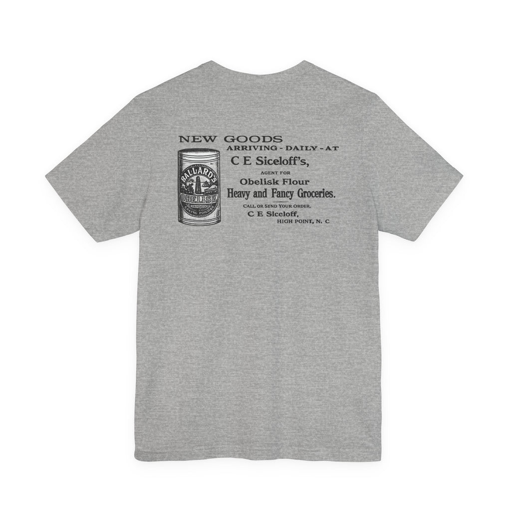 Obelisk Flour — Vintage NC Newspaper Ad T-Shirt
