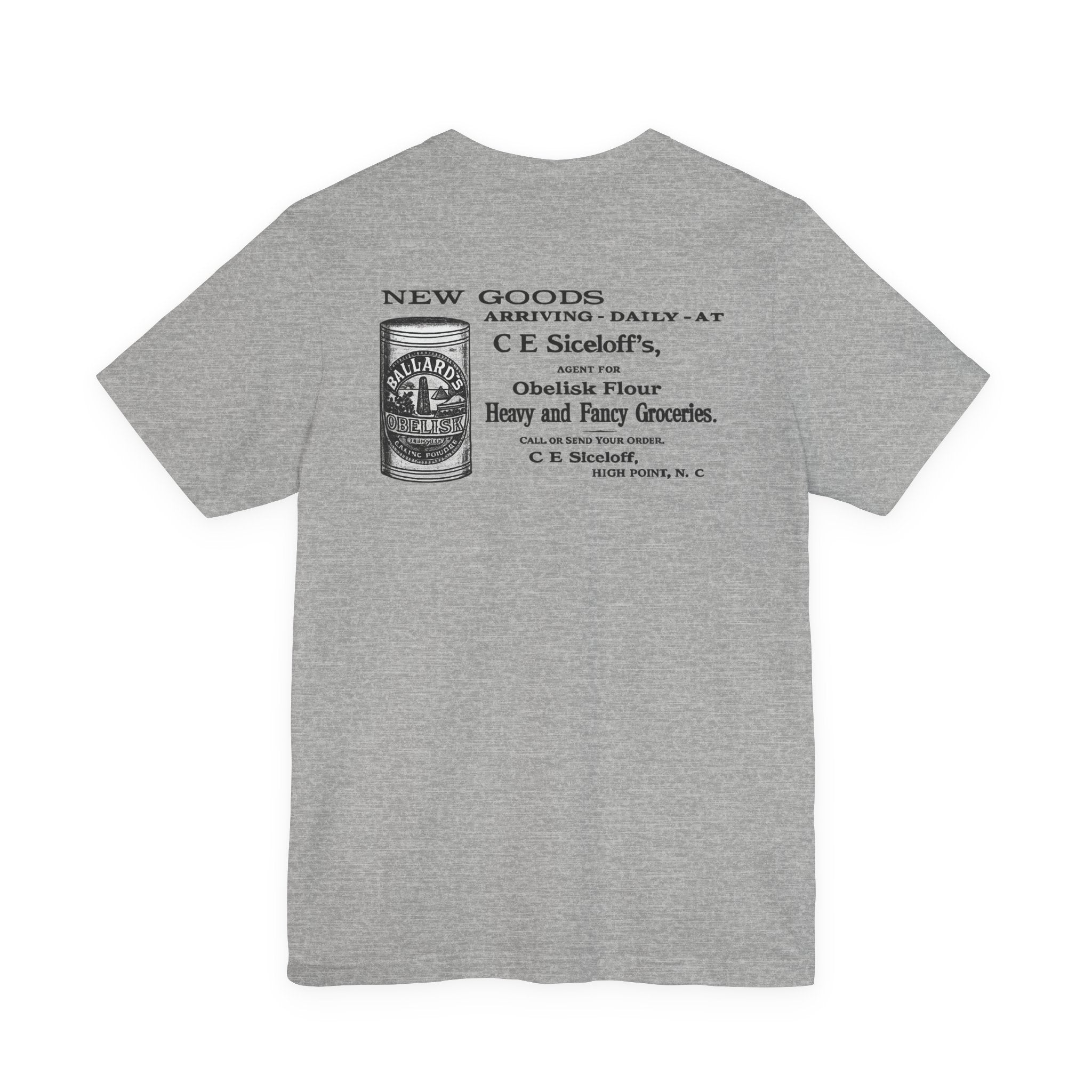 Obelisk Flour — Vintage NC Newspaper Ad T-Shirt