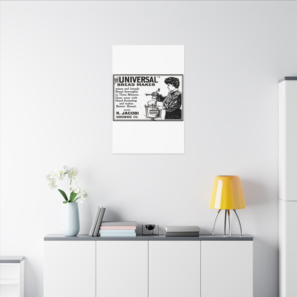 The Universal Bread Maker - Vintage NC Newspaper Ad Canvas Print