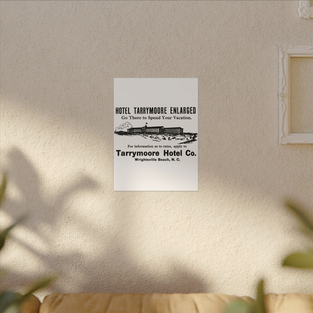 Tarrymore Hotel — Vintage NC Newspaper Ad Canvas Print