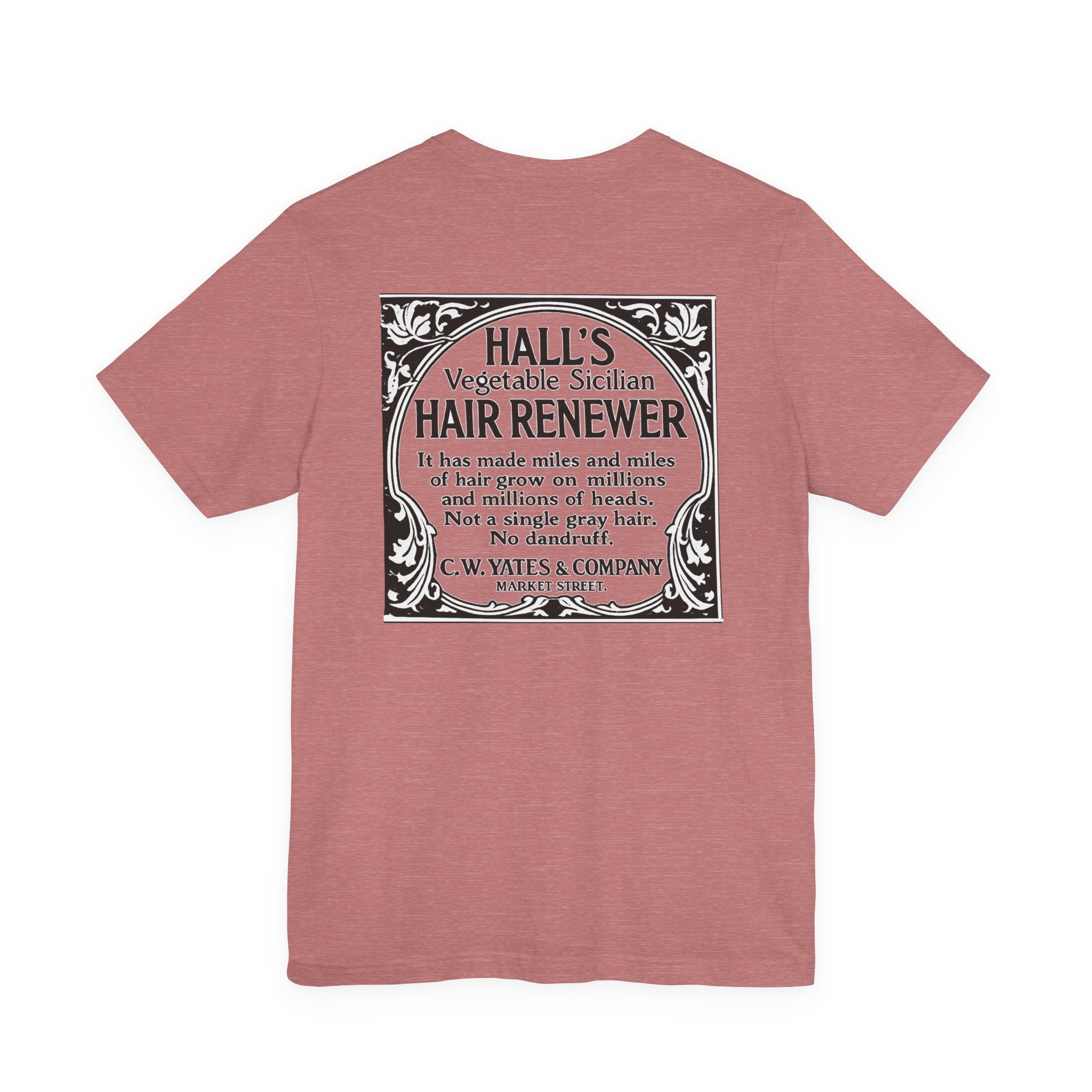 Hall's Hair Renewer — Vintage NC Newspaper Ad T-Shirt