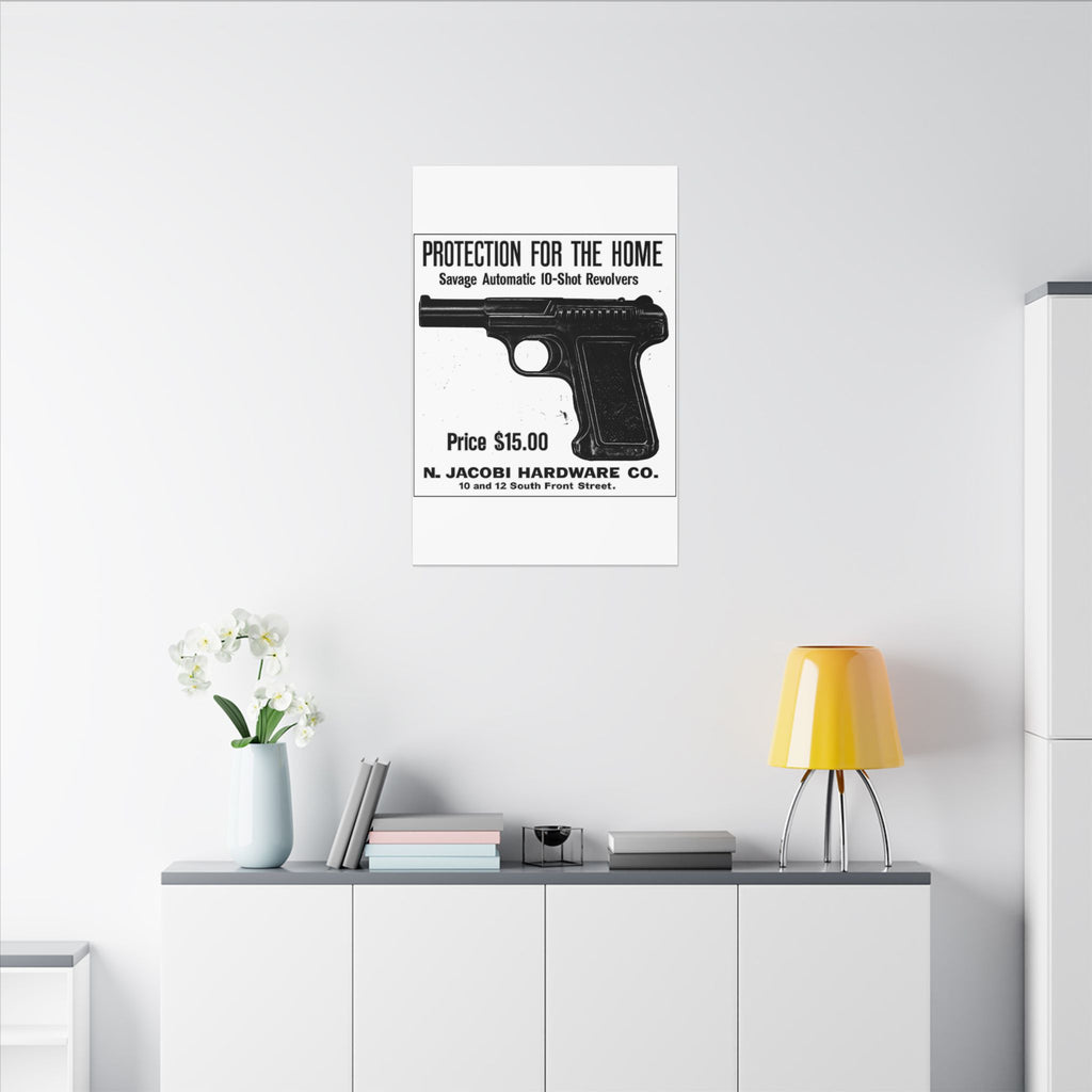 Savage Pistol — Vintage NC Newspaper Ad Canvas Print