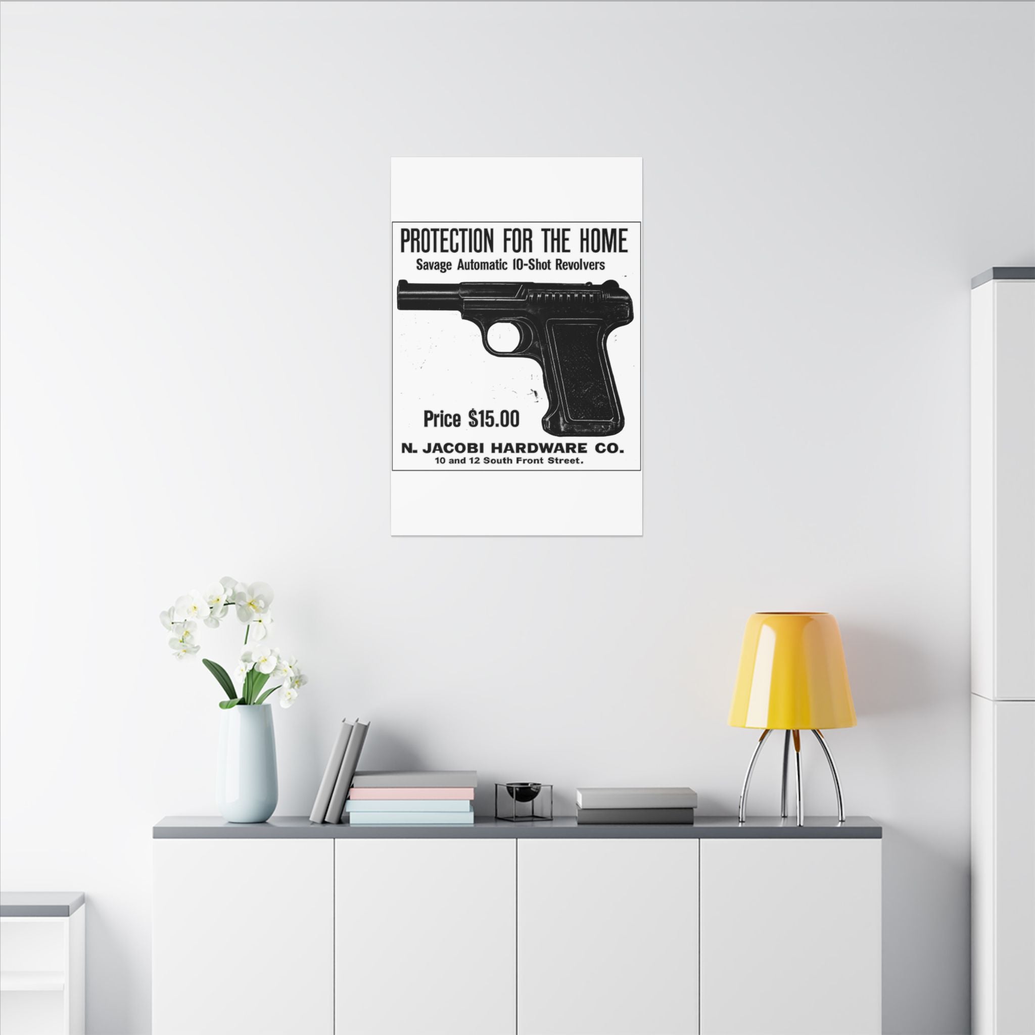 Savage Pistol — Vintage NC Newspaper Ad Canvas Print