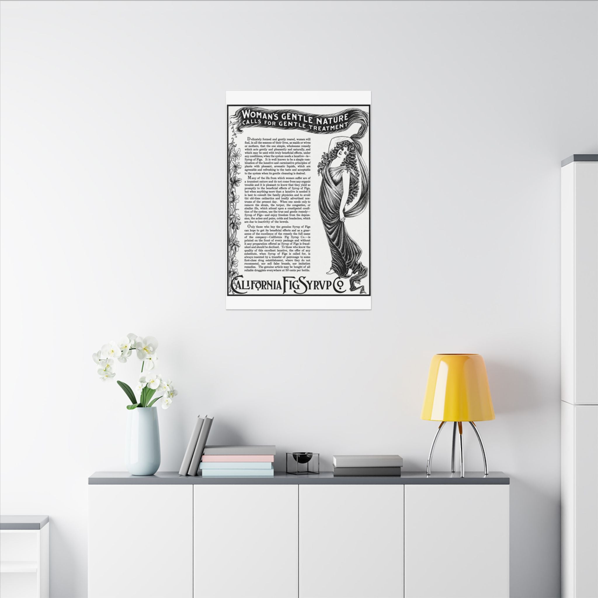 California Fig Syrup — Vintage NC Newspaper Ad Canvas Print