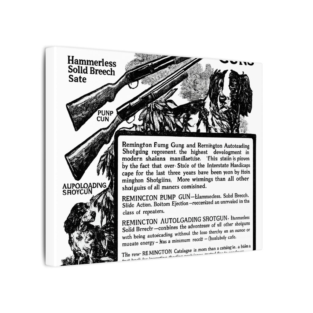 Remington Firearms — Vintage NC Newspaper Ad Canvas Print