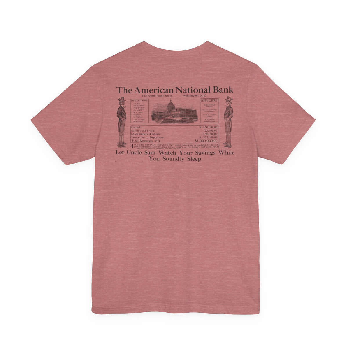 American National Bank Wilmington NC vintage ad T-shirt