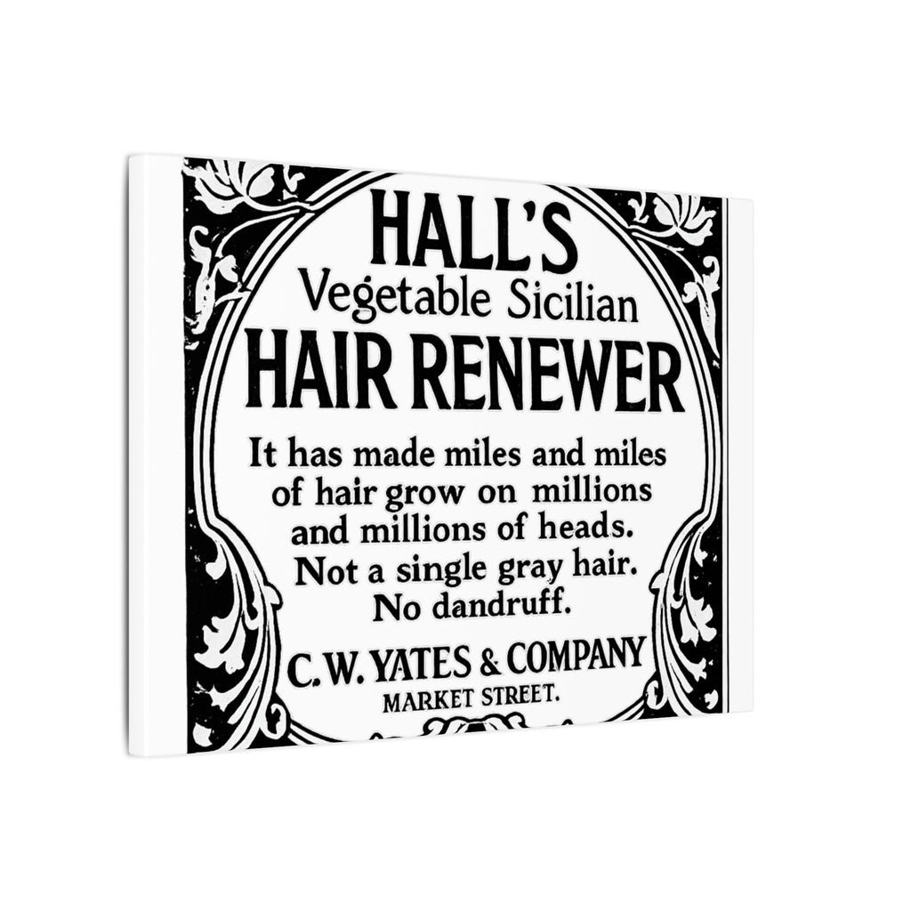 Hall's Hair Renewer — Vintage NC Newspaper Ad Canvas Print