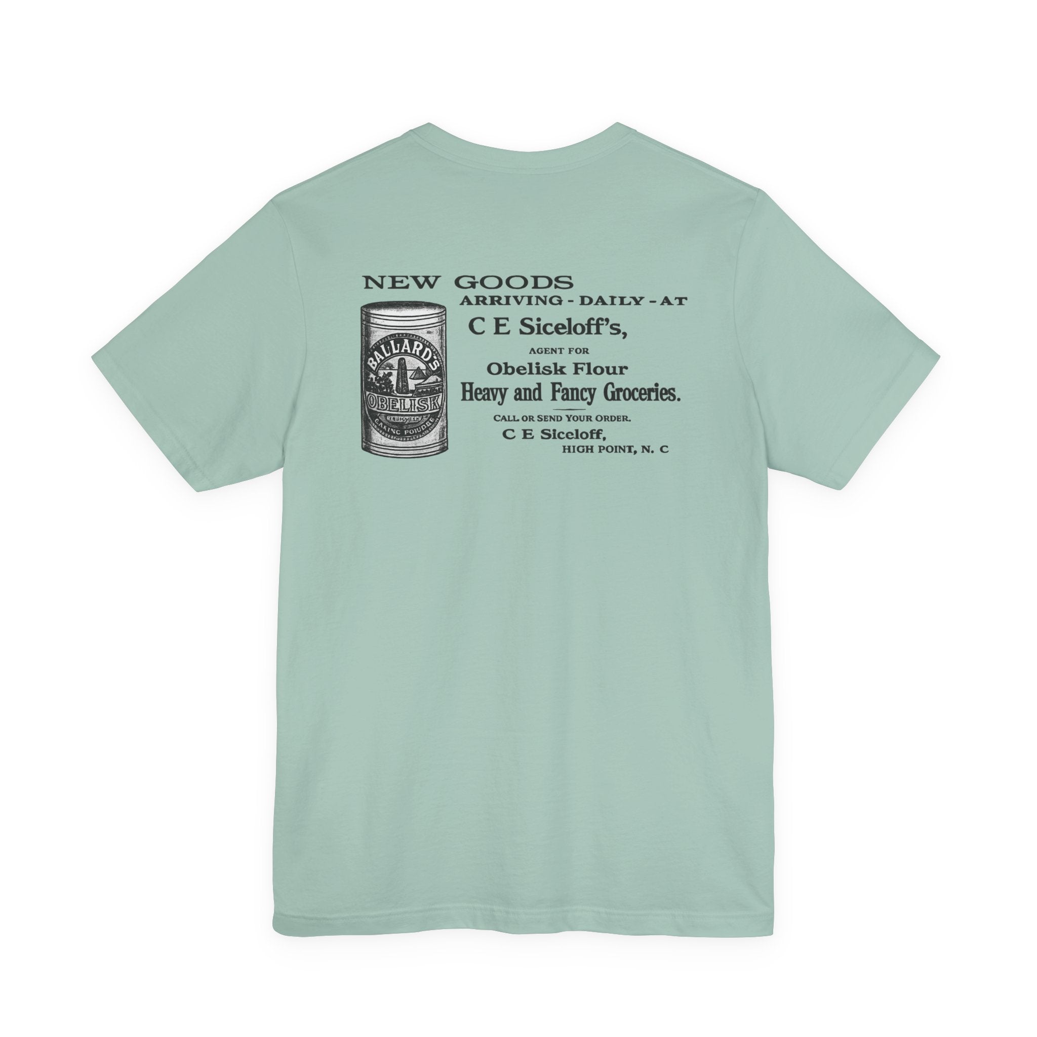 Obelisk Flour — Vintage NC Newspaper Ad T-Shirt