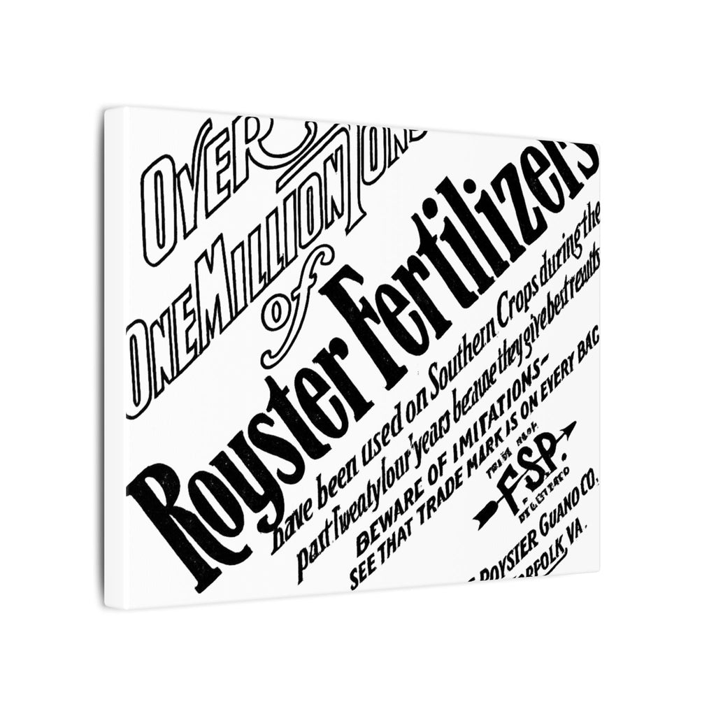 F.S. Royster Fertilizer Co. — Vintage NC Newspaper Ad Canvas Print