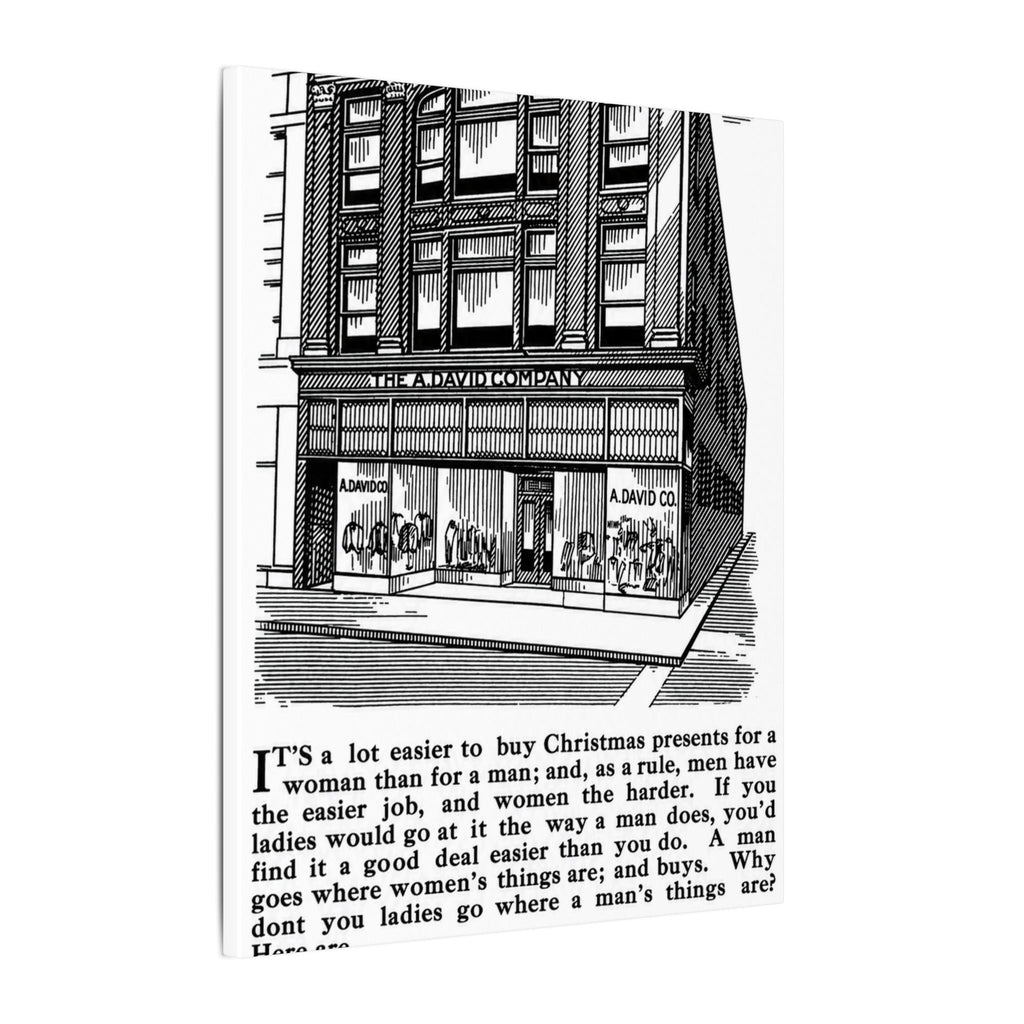 A. David & Co. — Vintage NC Newspaper Ad Canvas Print