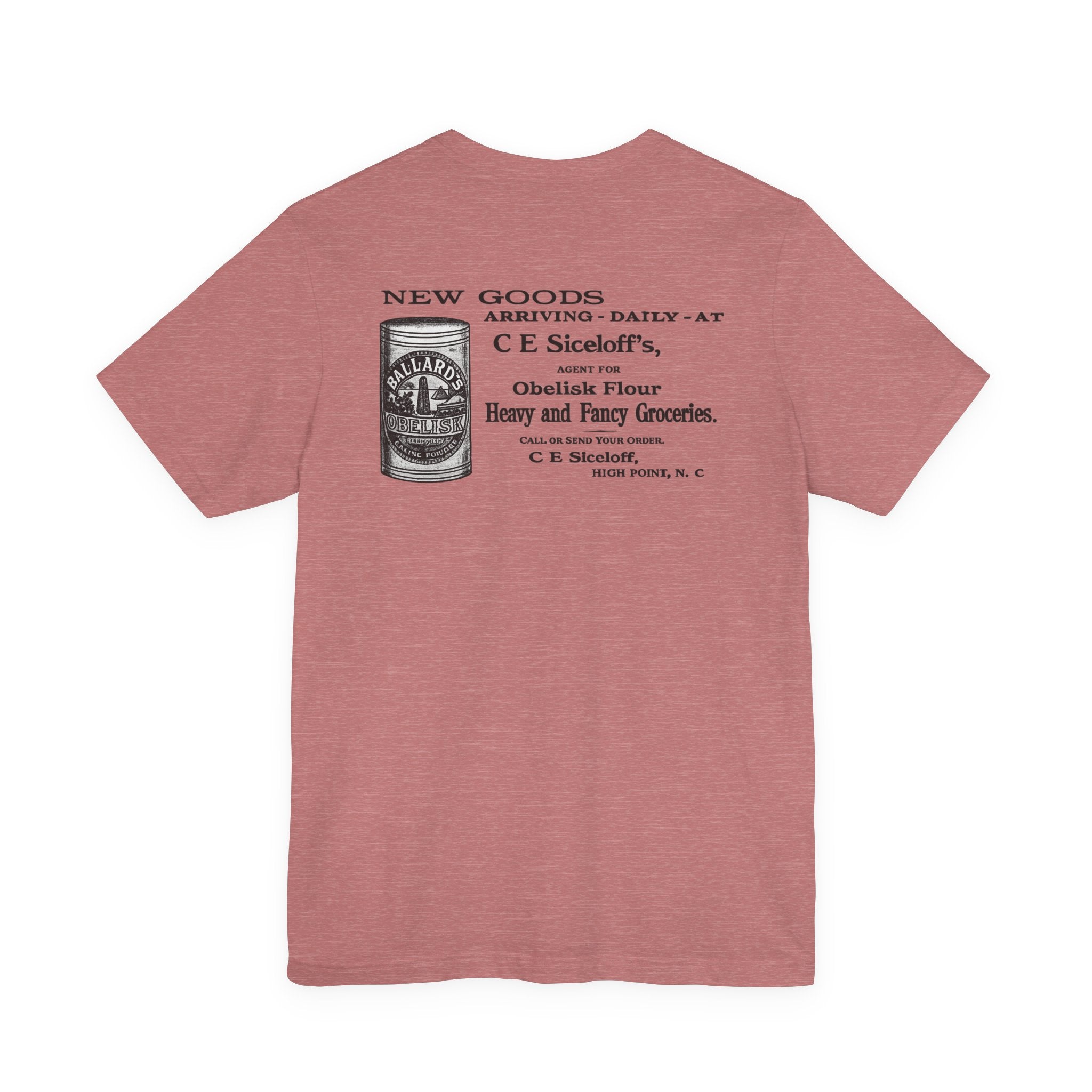 Obelisk Flour — Vintage NC Newspaper Ad T-Shirt