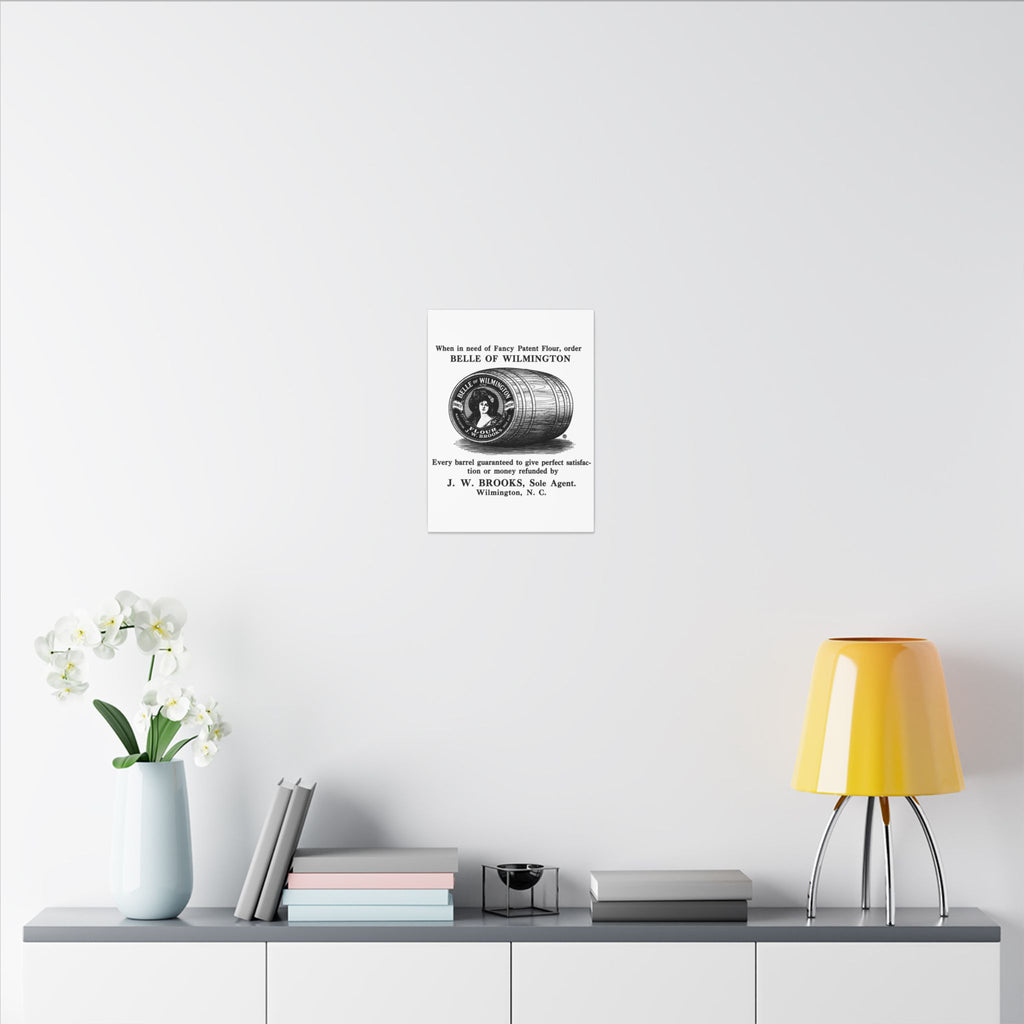 Belle of Wilmington Flour — Vintage NC Newspaper Ad Canvas Print