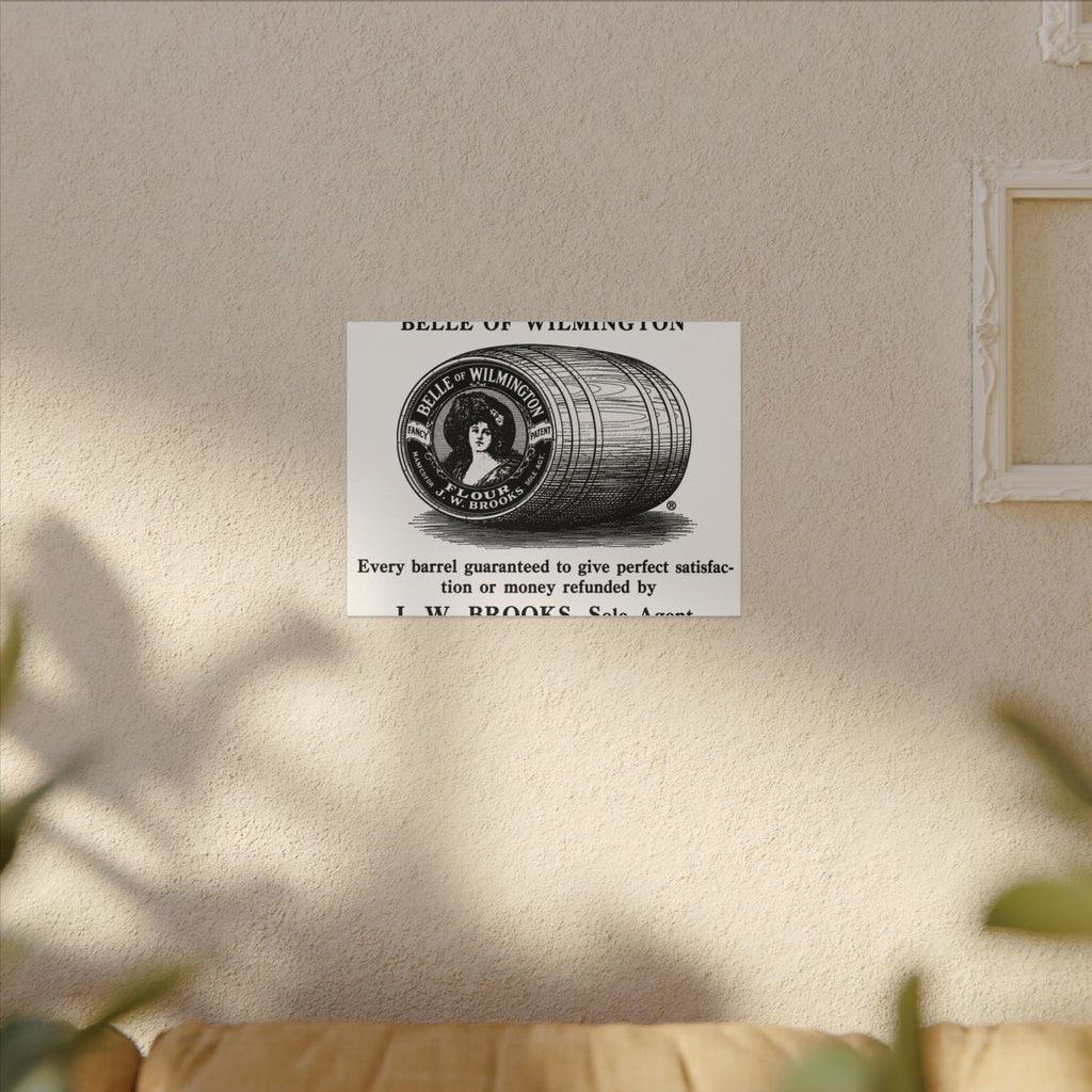 Belle of Wilmington Flour — Vintage NC Newspaper Ad Canvas Print