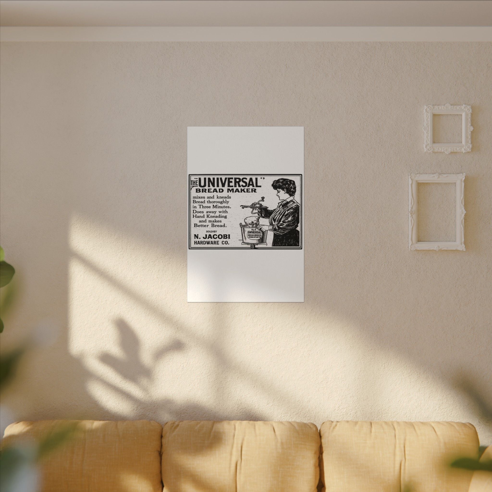 The Universal Bread Maker - Vintage NC Newspaper Ad Canvas Print